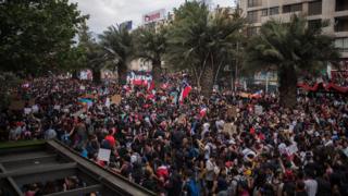 Protestas en Santiago