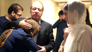 نواز شریف کی وطن واپسی تصاویر میں