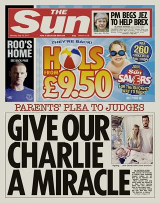 Sun front page