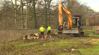 Work on the River Derwent