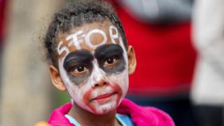 Manifestant pendant la marche du 20 septembre 2019