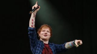 Ed Sheeran at Glastonbury 2014