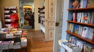 File picture of a Bucharest bookshop