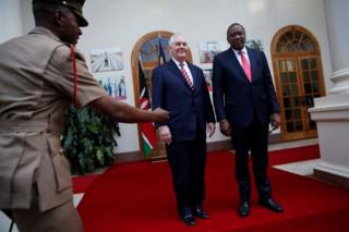 Rex Tillerson iyo Uhuru Kenyatta