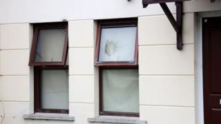 Scene of the attack in Brookfield Gardens, Ahoghill