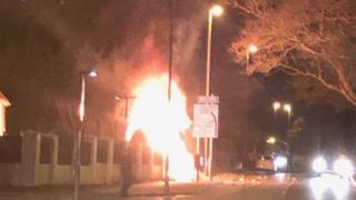 Gas mains fire in Verwood, Dorset