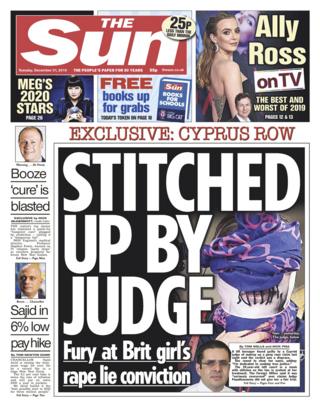 Sun front page