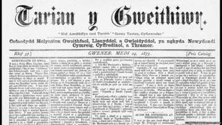 Rhifyn o'r papur 'Tarian y Gweithiwr' o 1875