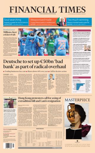 Financial Times front page