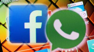 WhatsApp и Facebook логотипы