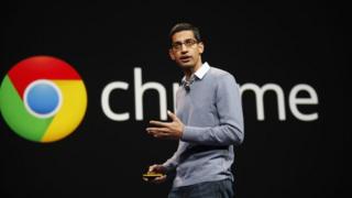 Sundar Pichai, vicepresidente de Chrome en una presentación.