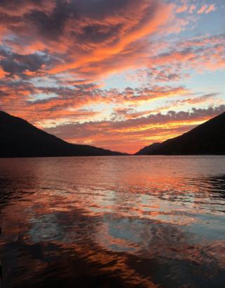 sunrise on Loch Lochy
