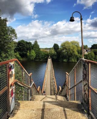 A bridge over water