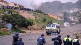 Une scène de violence à Hout Bay près du Cap en septembre 2010 (illustration)