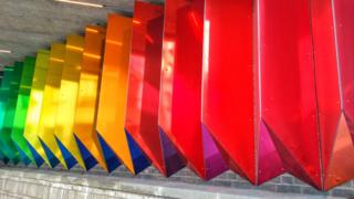 Rainbow coloured architecture