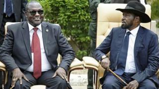 Rais Salva Kiir,kiongozi wa upinzani Riek Machar na mkuu wa jeshi pamoja na familia zao wanafaida zinazofanana