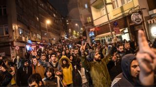 İstanbul'da düzenlenen protesto