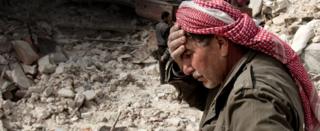 Grieving Syrian man