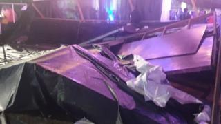 Collapsed platform at the show
