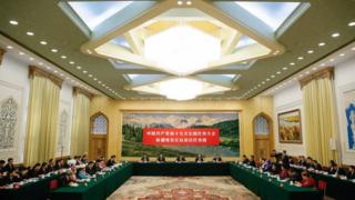 Члены Коммунистической партии собираются на 19-м Национальном конгрессе Китая