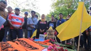 Pemakaman Haringga Sirilia, pendukung Persija yang meninggal dunia karena serangan fans Persib.