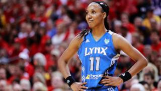 Candice Wiggins of the Minnesota Lynx in WNBA Finals in 2012.