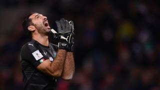 Gianluigi Buffón, arquero de la Selección de Italia.