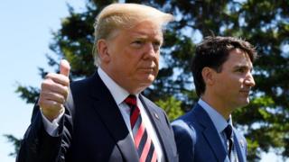 Donald Trump y Justin Trudeau.