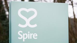 A Spire sign
