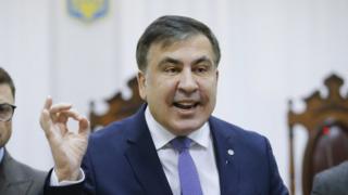 Міхеіл Саакашвілі в апеляційному суді Києва, 3 січня 2018 року