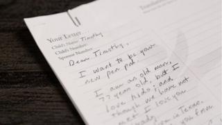 Uma carta manuscrita de George HW Bush para Timothy