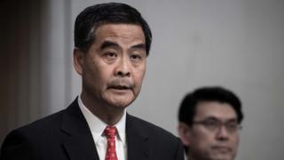 Hong Kong Chief Executive Leung Chun-ying answers questions during a press conference in Hong Kong on 4 January