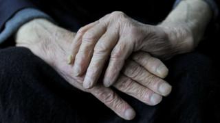Older man's hands
