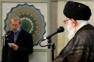 سخنرانی علی لاریجانی رییس مجلس در جلسه دیدار با رهبر ایران