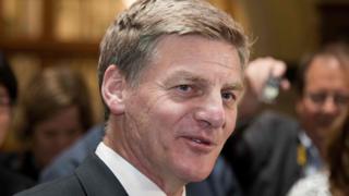 Bill English en una conferencia de prensa en el parlamento de Nueva Zelanda, en Wellington. el 5 de diciembre de 2016.