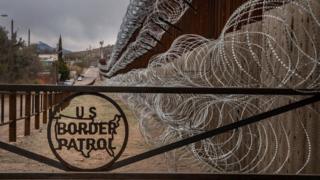 Metal fence for di US border