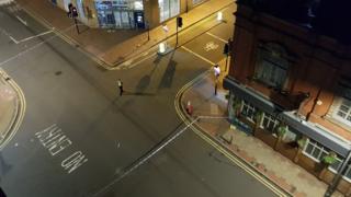 A police cordon in Hurst Street, Birmingham