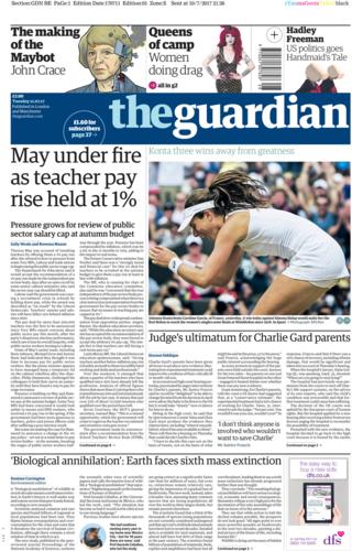 Guardian front page