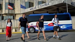 Turistas en La Habana