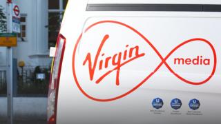 Back of Virgin media van
