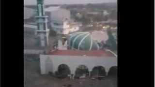 Mosque damaged by the tsunami
