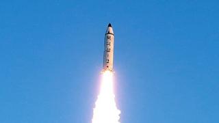 Un missile Nord Coréen photographié le 12 février dernier (illustrations)