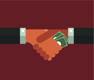 Ilustração de corrupção