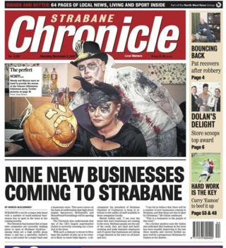 Strabane Chronicle front page 03/11/17
