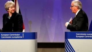 Theresa May na Jean Claude Juncker