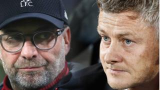 Liverpool manager Jurgen Klopp (left) and Manchester United manager Ole Gunnar Solskjaer