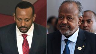 ቀዳማይ ሚኒስትር ኣብይ ኣሕመድ ምስ ፕረዚደንት ጁቡቲ እስማዒል ጊለ