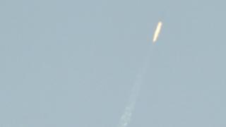 北朝鮮と国境を接する中国・丹東市から、ロケットと思われる物体が北朝鮮上空で観測された(7日)