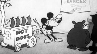 First Mickey Mouse cartoon in which Mickey speaks.