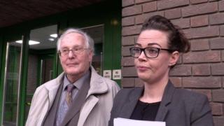 Brian Truan and his solicitor Emma Taylor
